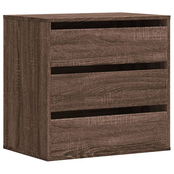 vidaXL Corner Chest of Drawers Brown Oak 60x41x58 cm Engineered Wood