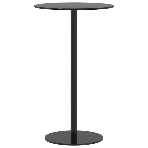 vidaXL Garden Table Round Black &Oslash;60x105 cm Steel