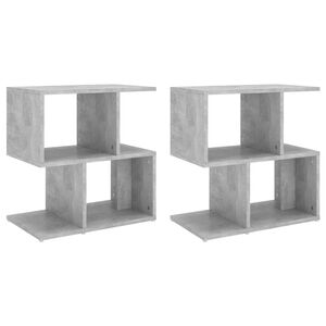 vidaXL Bedside Cabinets 2 pcs Concrete Grey 50x30x51.5 cm Engineered Wood