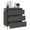 vidaXL Sideboard High Gloss Grey 60x35x69 cm Engineered Wood