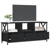 vidaXL TV Cabinet Black 102x33x45 cm Engineered Wood&Iron