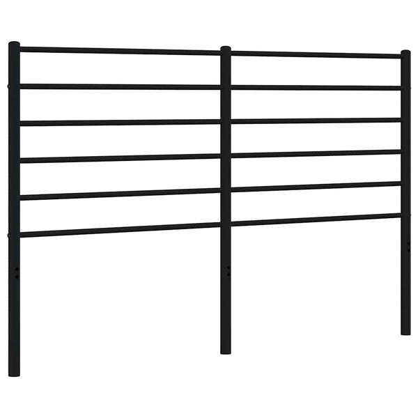 vidaXL Metal Headboard Black 150 cm