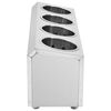 vidaXL Cutlery Holder 4 Grids Rectangular Stainless Steel