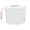 vidaXL Laundry Basket Beige and White Ø55x36 cm Cotton