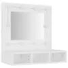 vidaXL Mirror Cabinet with LED White 60x31.5x62 cm