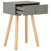 vidaXL Bedside Tables 2 pcs Grey Solid Pinewood
