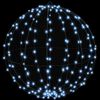 vidaXL Ball with 384 LEDs 2 pcs Cold white 60 cm Metal