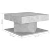 vidaXL Coffee Table Concrete Grey 57x57x30 cm Engineered Wood