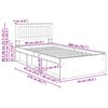 vidaXL Bed Frame Artisian Oak 90 x 200 cm Solid Pine Wood