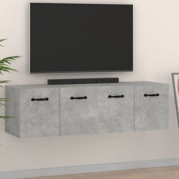 vidaXL Wall Cabinets 2 pcs Concrete Grey 80x35x36.5 cm Engineered Wood