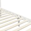 vidaXL Canopy Bed Frame without Mattress White Solid Wood 100x200 cm