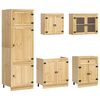 vidaXL Cabinet with Drawer SKI 9 pcs Honey Brown Solid Pine Wood