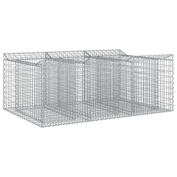 vidaXL Gabion Raised Bed Silver 150 x 100 x 60 cm Galvanised Steel