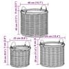 vidaXL Planter Basket with Storage 3 pcs Brown Kubu Rattan