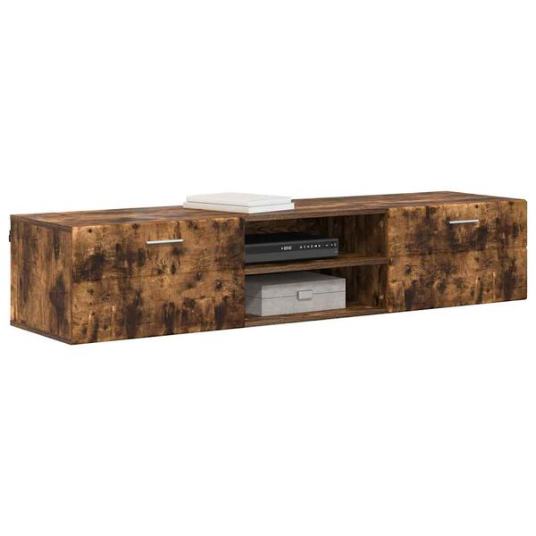 vidaXL Wooden Cabinet Smoked Oak 150 x 39 x 30 cm Engineered Wood