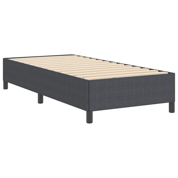 vidaXL Bed Frame Dark grey 80 x 200 cm Corduroy fabric