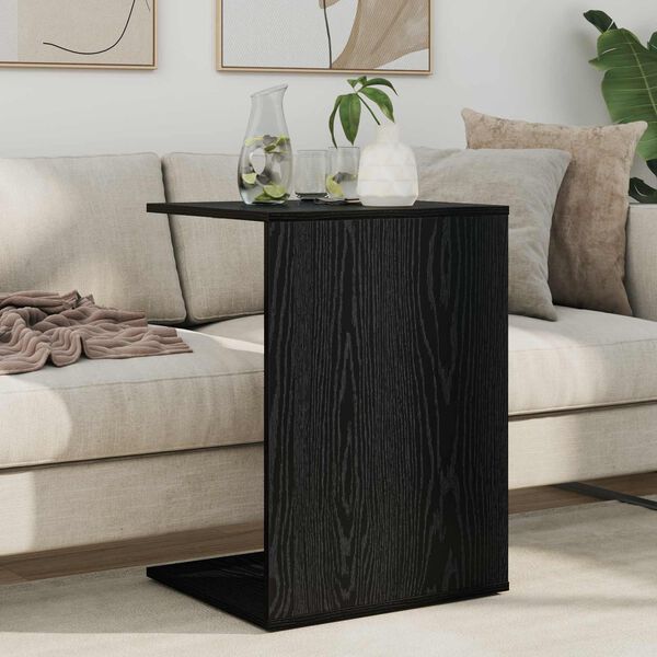 vidaXL Side Table Black Oak 45 x 40 x 62.5 cm Engineered Wood