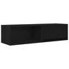 vidaXL TV Cabinets 2 pcs Black Oak 100x31x25.5 cm Engineered Wood