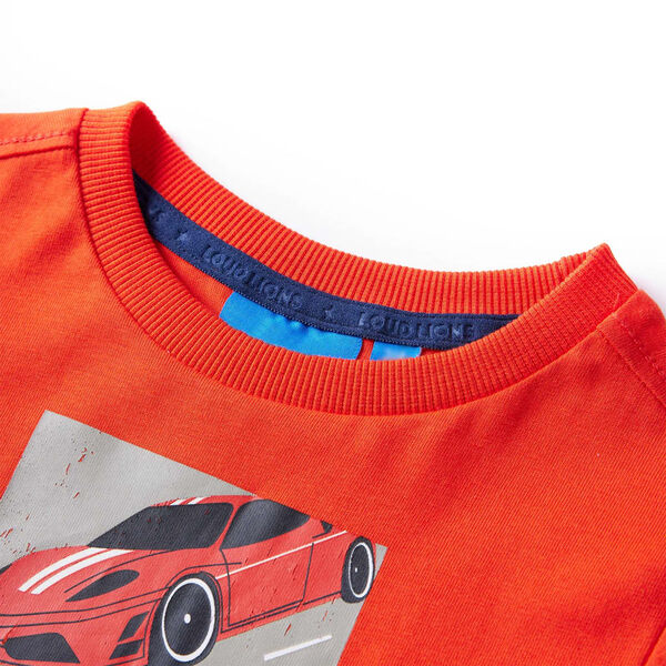 Kids' T-shirt with Long Sleeves Bright Orange 128