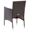 vidaXL Garden Dining Chairs 2 pcs Poly Rattan Brown