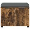 vidaXL Hall Bench with Cushion with Storage Smoked Oak 60 x 38 x 46 cm