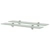 vidaXL Floating Shelf | Set of 2 | Frosted | Tempered safety glass | 60x20cm