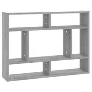 vidaXL Wall Shelf Grey Sonoma 75x16x55 cm Engineered Wood