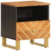 vidaXL Bedside Cabinet Brown and Black Solid Wood Mango