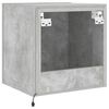 vidaXL TV Wall Cabinets with LED Lights 2 pcs Concrete Grey 40.5x35x40 cm