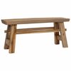 vidaXL Bench Recycle Natural Color 100 x 28 x 43 cm Solid Teak Wood