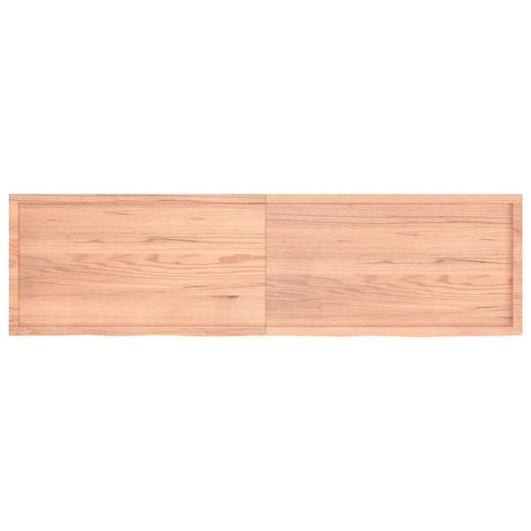 vidaXL Bathroom Countertop Light Brown 220x60x(2-4)cm Treated Solid Wood