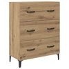 vidaXL Highboard Artisan Oak 69.5 x 34 x 180 cm Engineered Wood