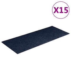 vidaXL Stair Mats Self-adhesive 15 pcs 60x25 cm Navy Rectangular