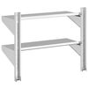 vidaXL 2-Tier Wall Shelf 75x30x60 cm Silver Stainless Steel