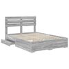 vidaXL Bed Frame with Drawer with Headboard Manual Engineered Wood