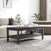 vidaXL Coffee Table Grey 110x50x40 cm Solid Wood Pine