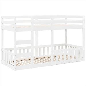 vidaXL Bunk Bed White 80x200 cm Solid Wood Pine