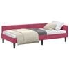 vidaXL Corner Bed Frame with Headboard Wine Red 90 cm x 200 cm Velvet