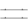 vidaXL Sliding Door Hardware Kit 427 cm Steel Black