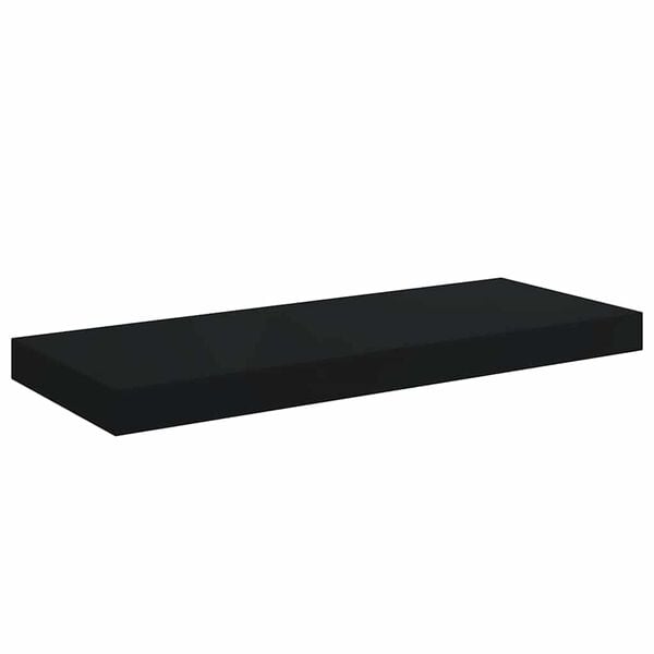 vidaXL Floating Wall Shelf Black 60x23.5x3.8 cm MDF