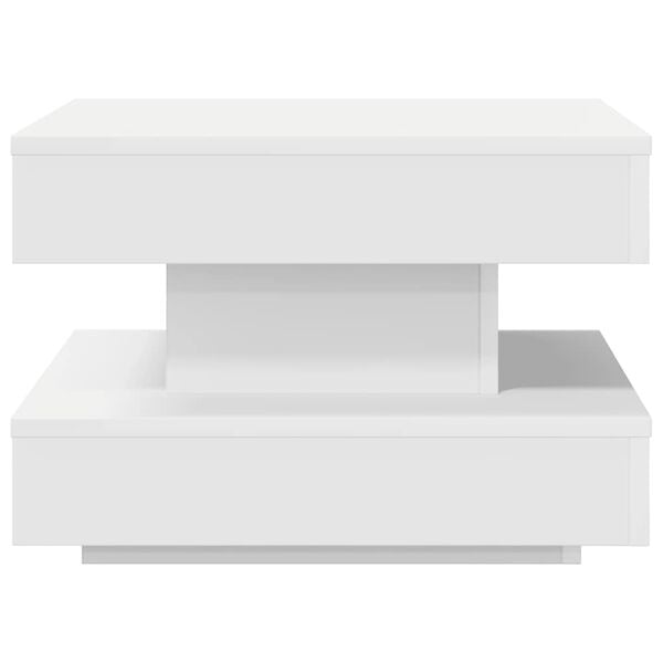 vidaXL Coffee Table 360-Degree Rotatable White 50x50x34.5 cm