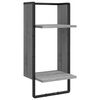 vidaXL 6 Piece Wall Shelf Set with Bars Grey Sonoma Engineered Wood