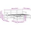 vidaXL Garden Lounge Set 5 pcs Wax Brown Solid Pine Wood