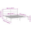 vidaXL Extra Long Bed Frame without Mattress White 200x210 cm Solid Wood
