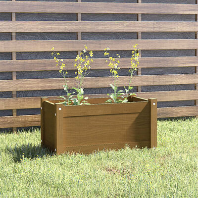 vidaXL Garden Planter Honey Brown 60x31x31 cm Solid Pinewood