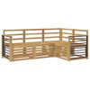 vidaXL Sofa Sets 4 pcs White 187.5 x 128.5 x 73 cm Solid Acacia Wood