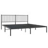 vidaXL Metal Bed Frame without Mattress with Headboard Black 183x213cm