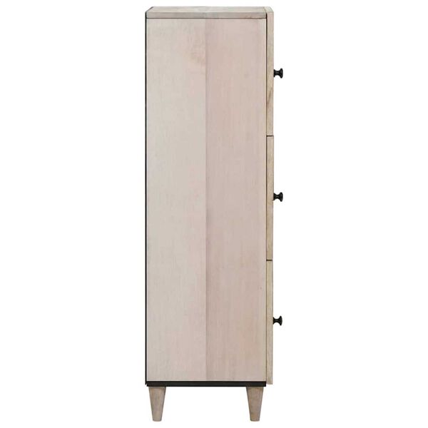 vidaXL Highboard with Shelf White 40 x 33 x 110 cm Solid mango wood