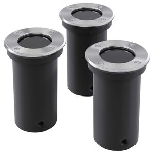 vidaXL Outdoor Ground Lights 3 pcs Round