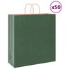 vidaXL Paper Bags 50 pcs with Handles Green 45x17x48 cm
